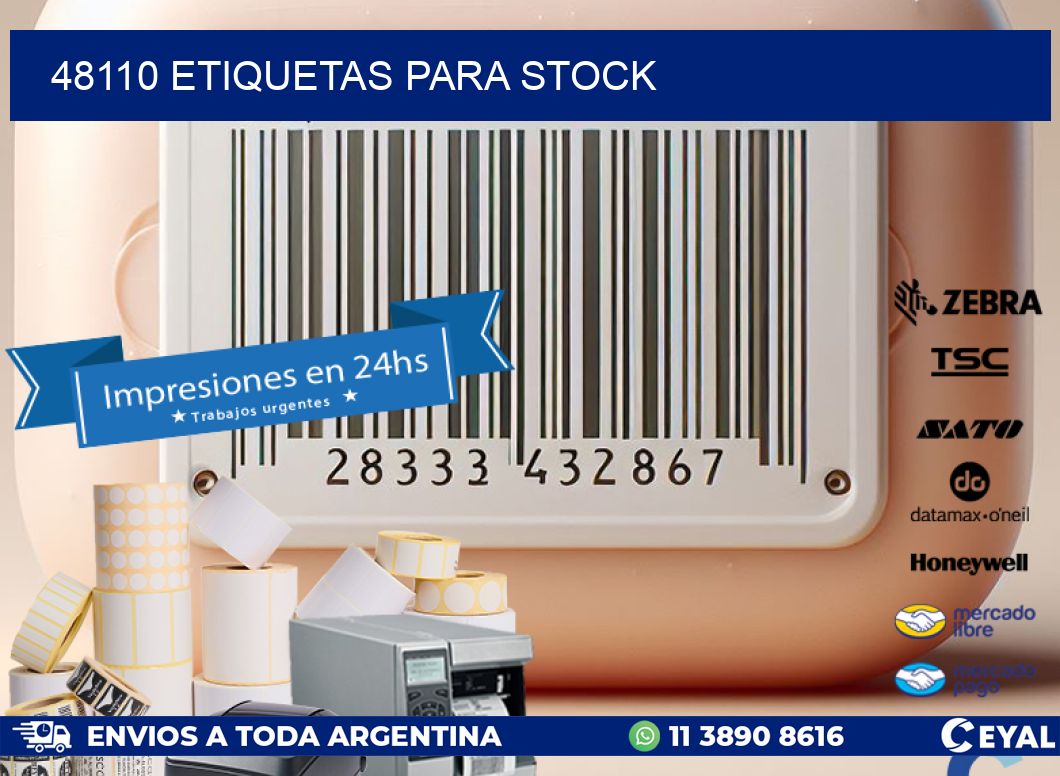 48110 ETIQUETAS PARA STOCK