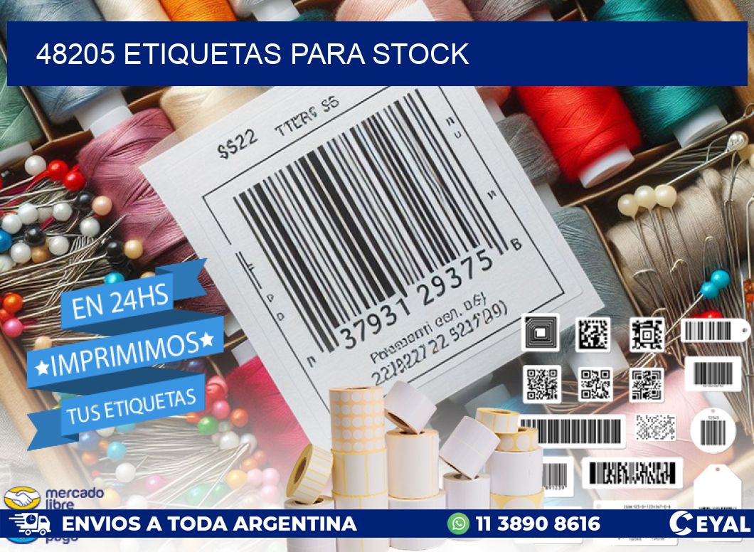 48205 ETIQUETAS PARA STOCK