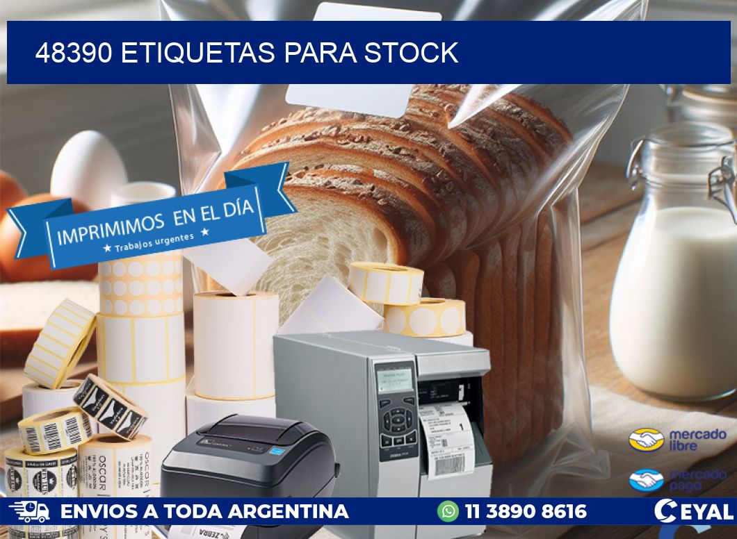 48390 ETIQUETAS PARA STOCK