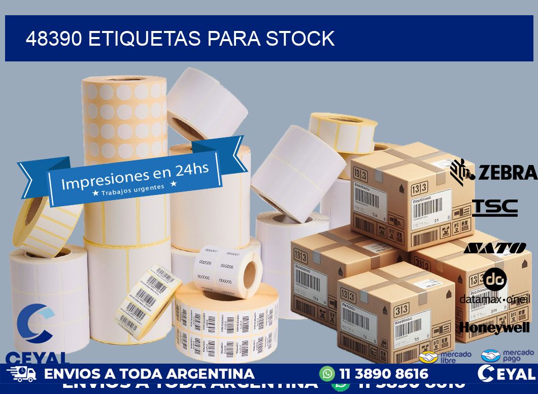 48390 ETIQUETAS PARA STOCK