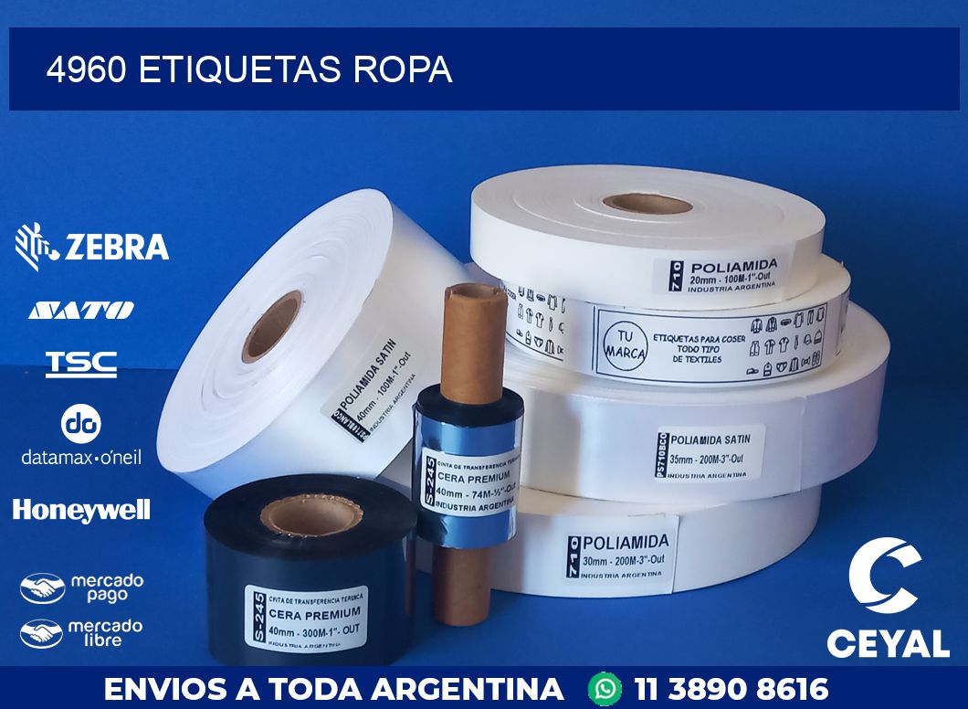 4960 ETIQUETAS ROPA