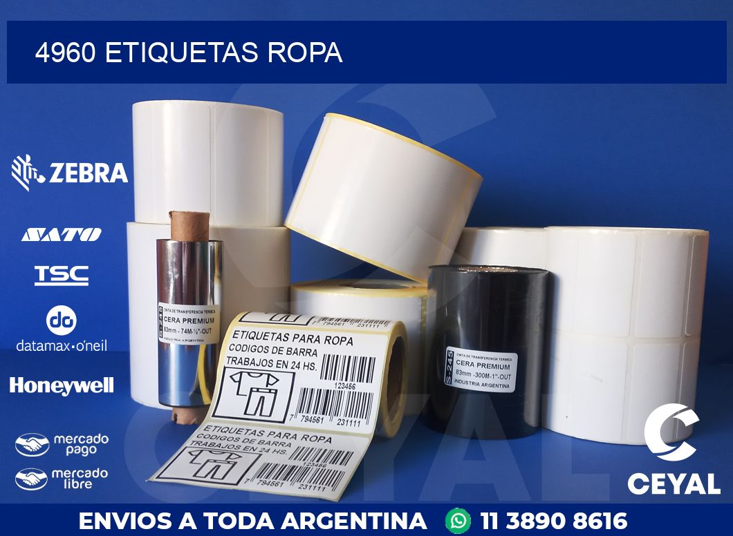 4960 ETIQUETAS ROPA