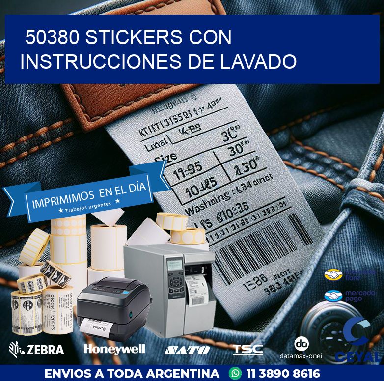 50380 STICKERS CON INSTRUCCIONES DE LAVADO