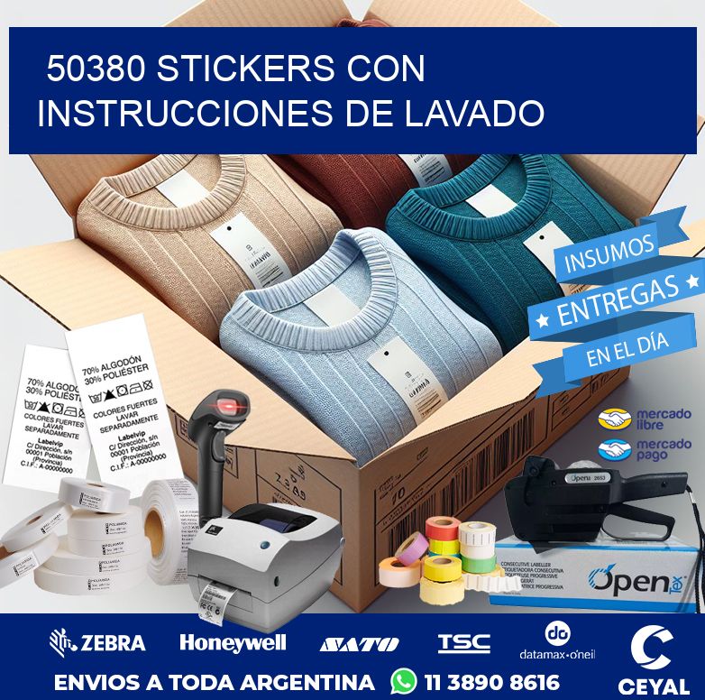50380 STICKERS CON INSTRUCCIONES DE LAVADO