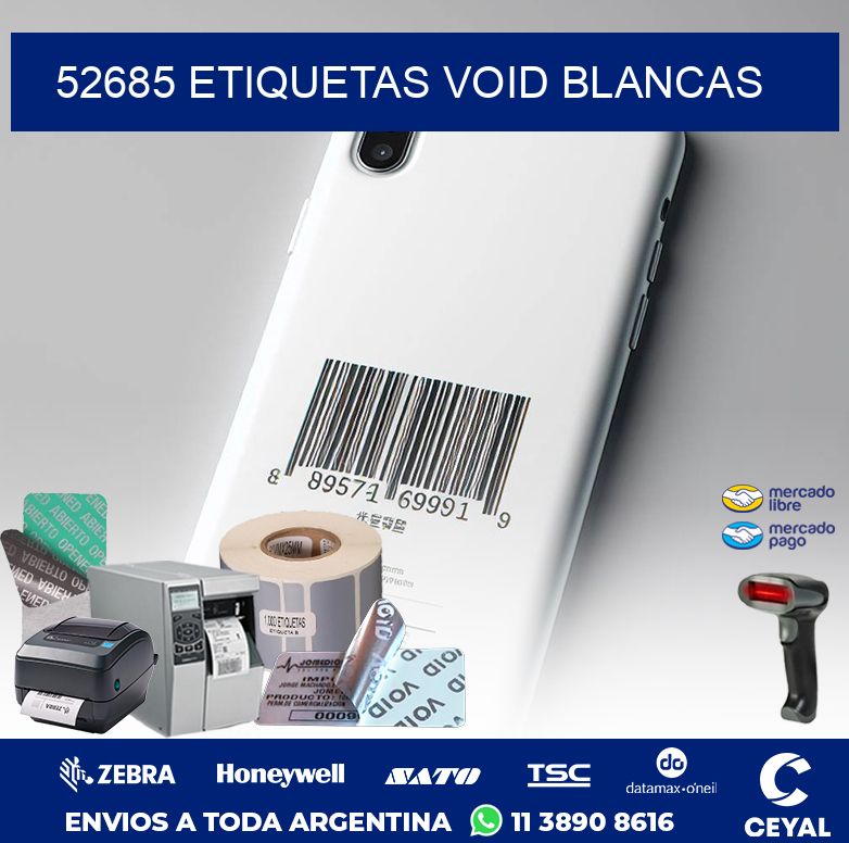 52685 ETIQUETAS VOID BLANCAS