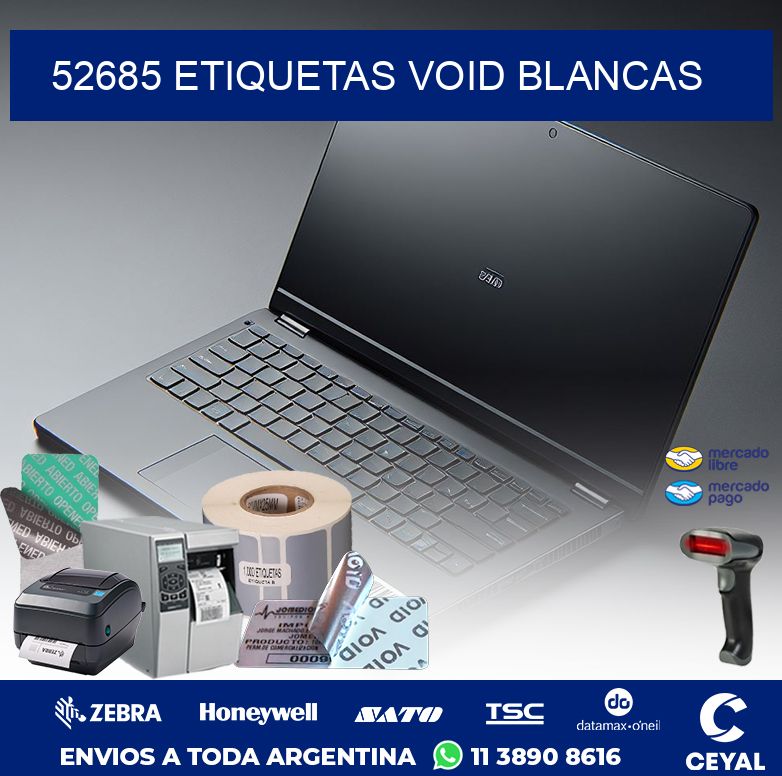 52685 ETIQUETAS VOID BLANCAS