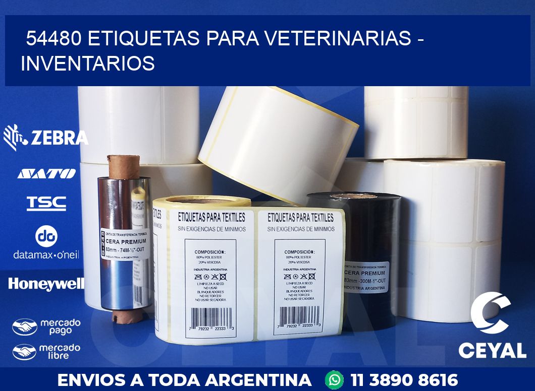 54480 ETIQUETAS PARA VETERINARIAS - INVENTARIOS