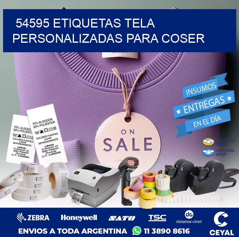 54595 ETIQUETAS TELA PERSONALIZADAS PARA COSER
