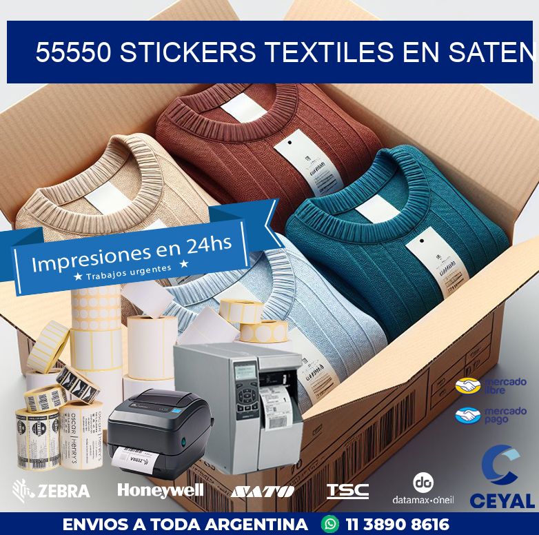 55550 STICKERS TEXTILES EN SATEN