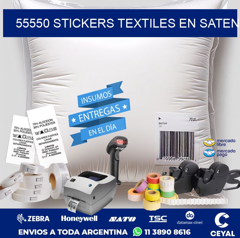 55550 STICKERS TEXTILES EN SATEN