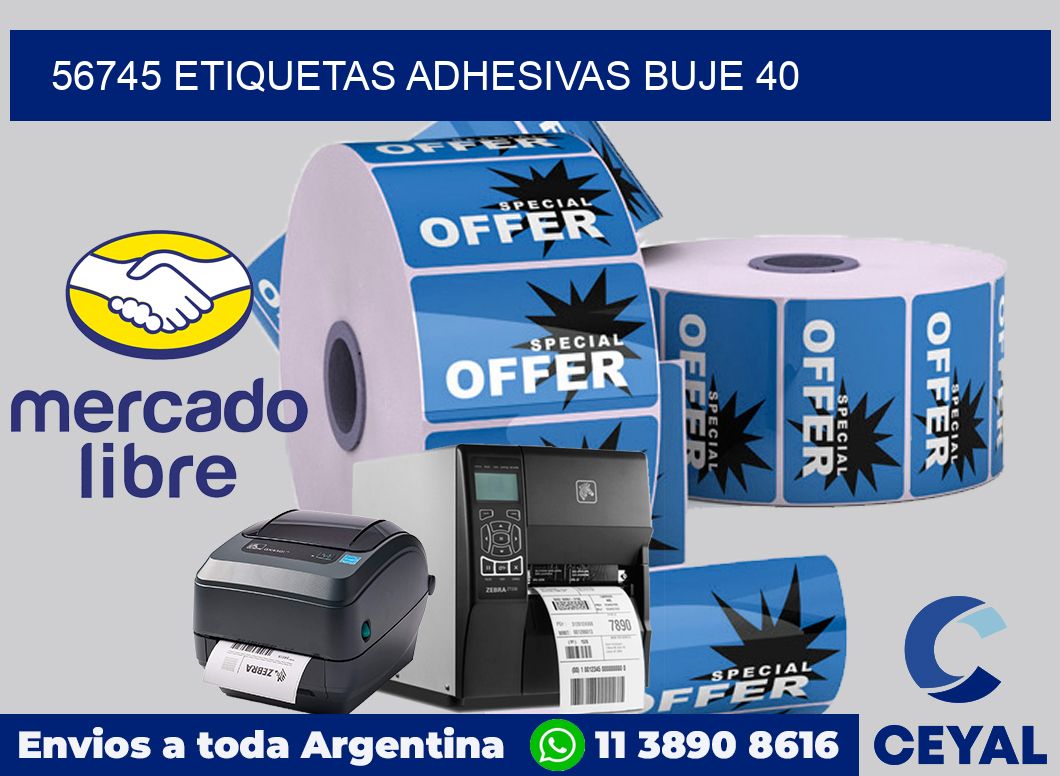 56745 ETIQUETAS ADHESIVAS BUJE 40