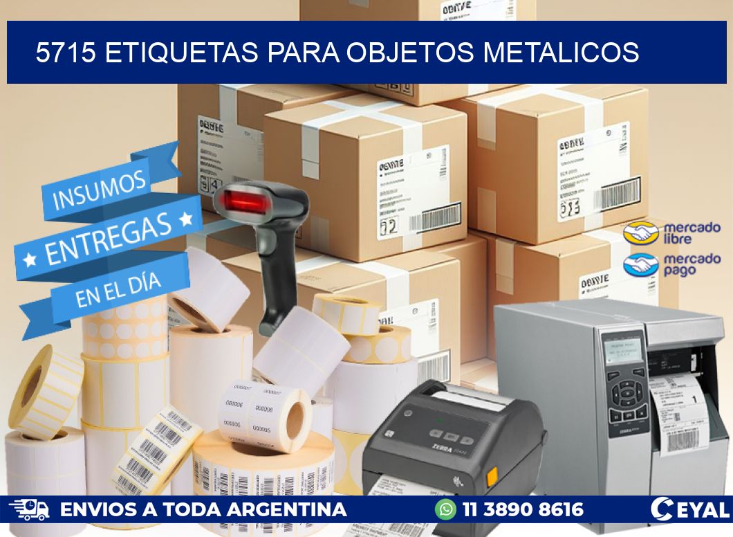 5715 etiquetas para objetos metalicos