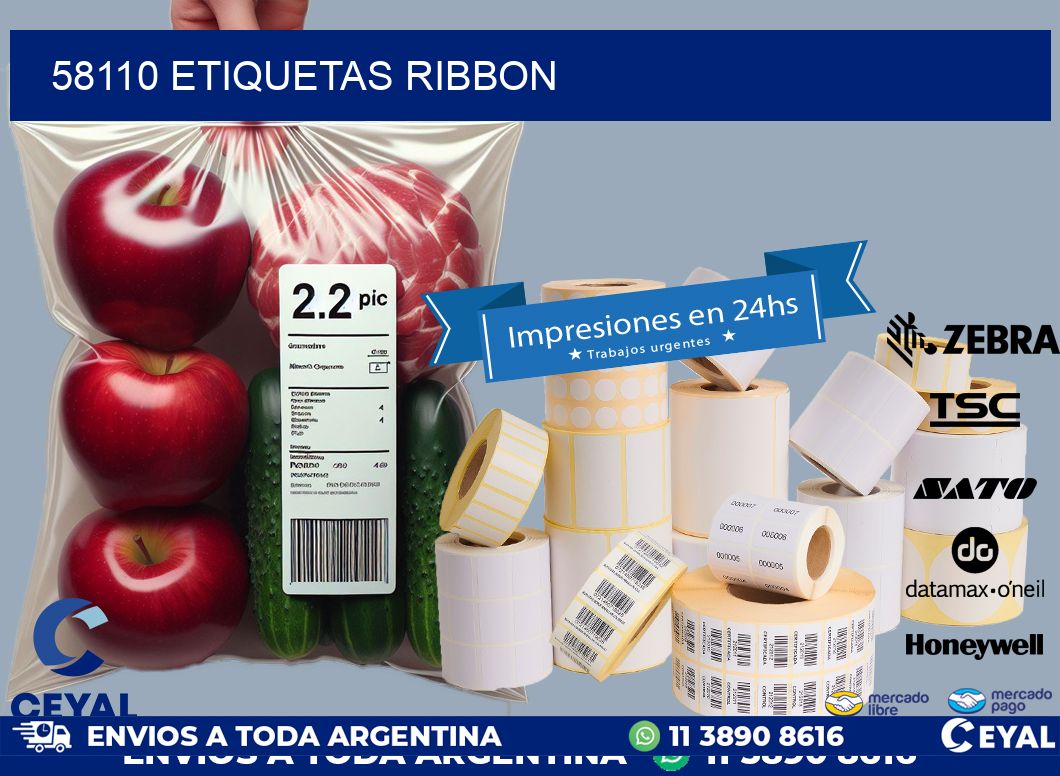 58110 ETIQUETAS RIBBON