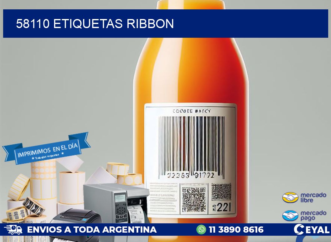 58110 ETIQUETAS RIBBON