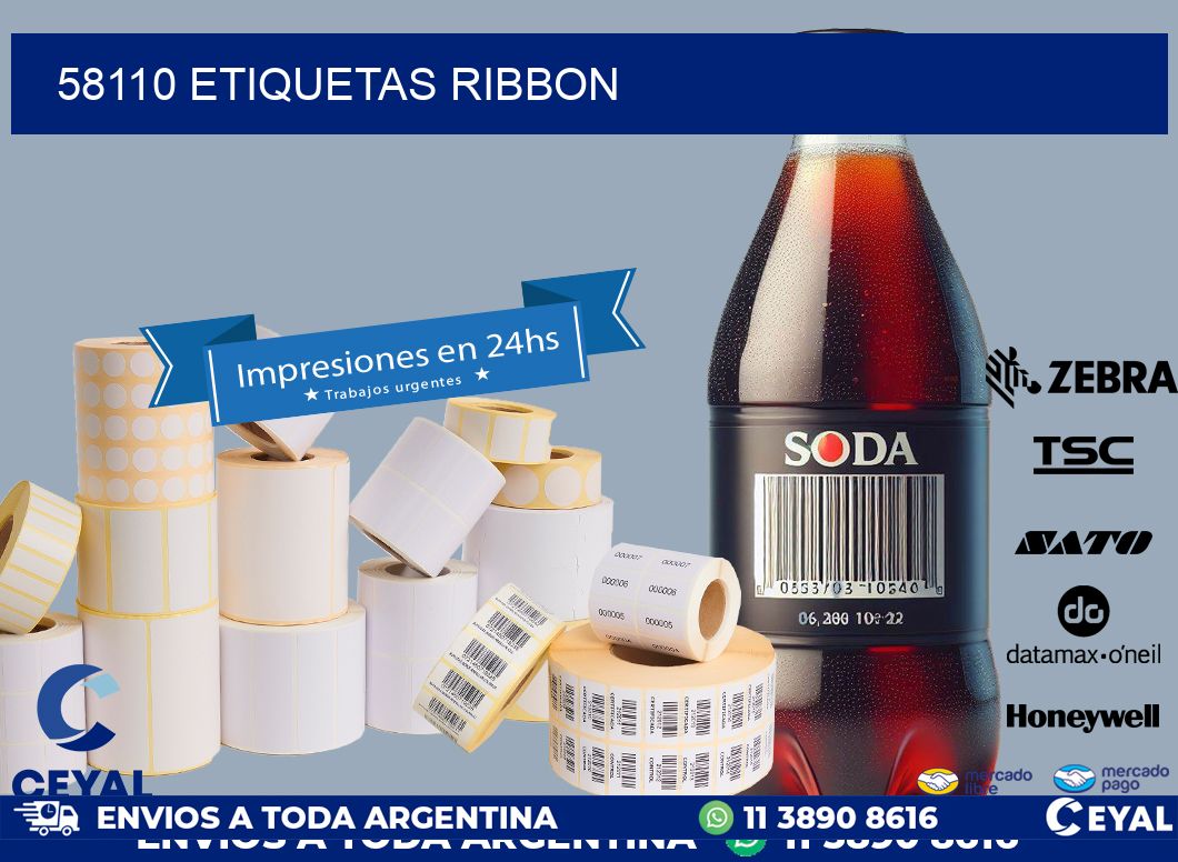 58110 ETIQUETAS RIBBON