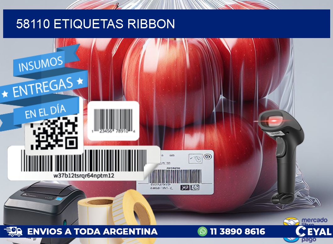 58110 ETIQUETAS RIBBON