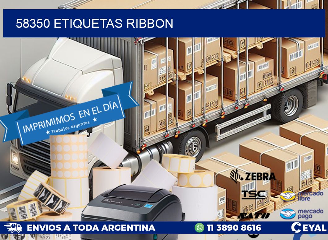 58350 ETIQUETAS RIBBON