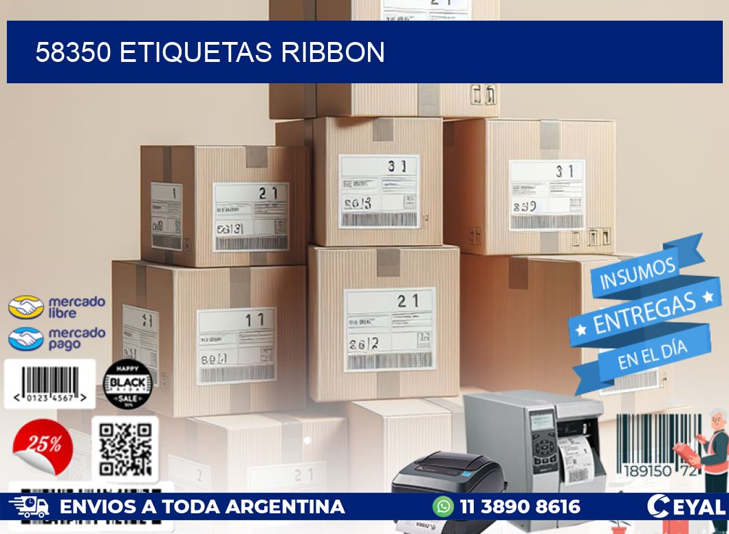 58350 ETIQUETAS RIBBON