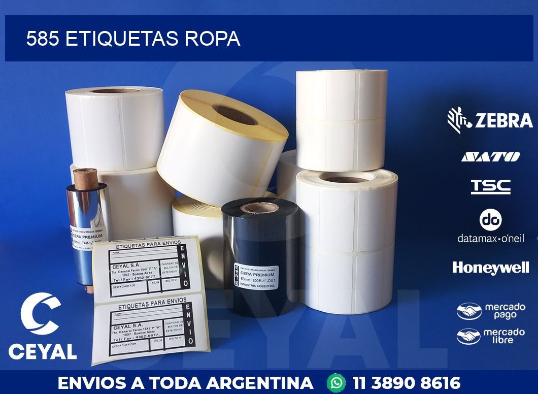 585 ETIQUETAS ROPA