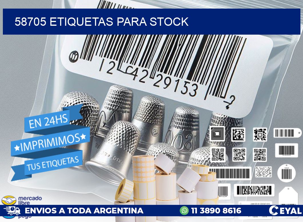58705 ETIQUETAS PARA STOCK