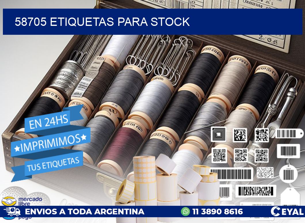58705 ETIQUETAS PARA STOCK