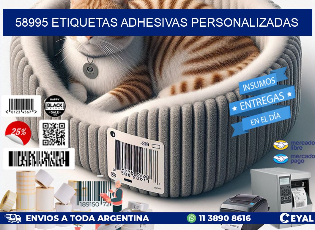 58995 etiquetas adhesivas personalizadas