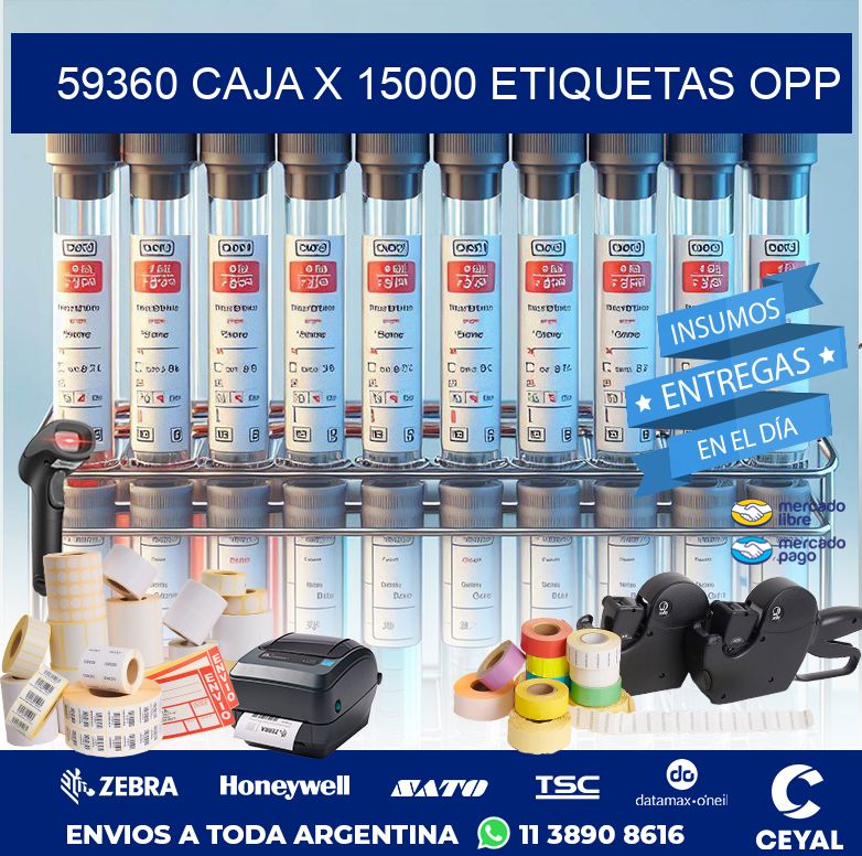 59360 CAJA X 15000 ETIQUETAS OPP