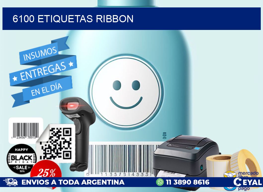 6100 ETIQUETAS RIBBON