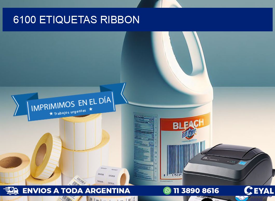 6100 ETIQUETAS RIBBON