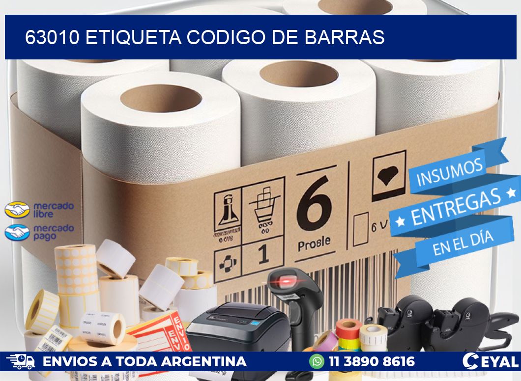 63010 etiqueta codigo de barras