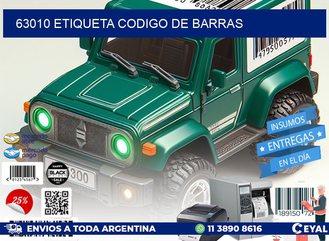 63010 etiqueta codigo de barras