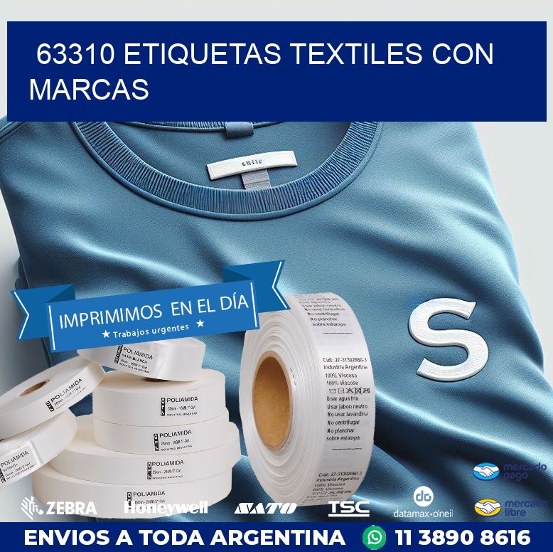 63310 ETIQUETAS TEXTILES CON MARCAS