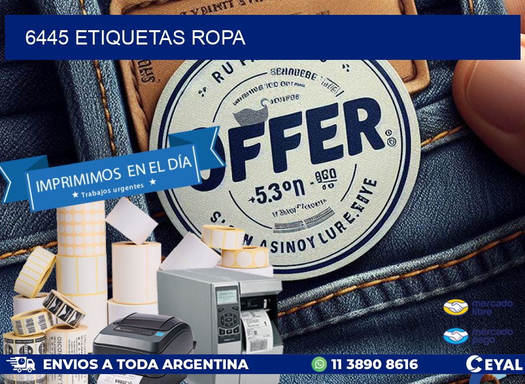 6445 ETIQUETAS ROPA