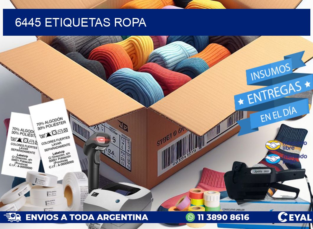 6445 ETIQUETAS ROPA