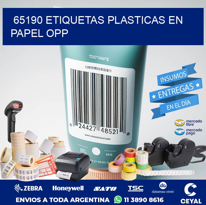 65190 ETIQUETAS PLASTICAS EN PAPEL OPP