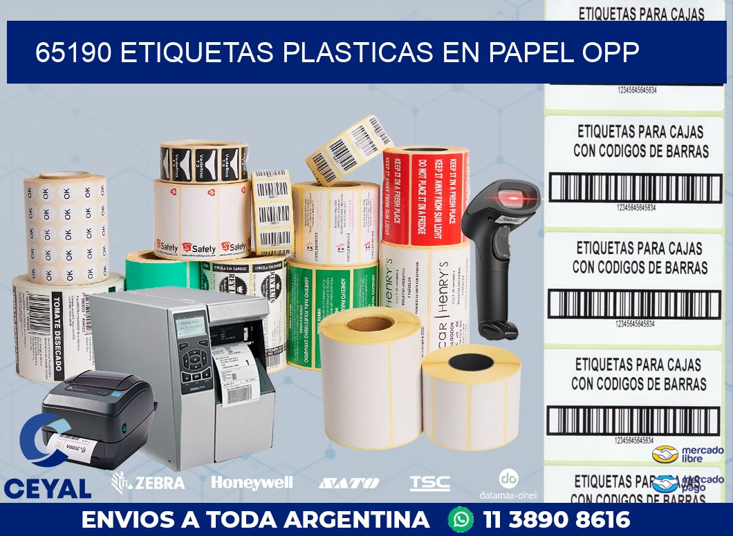 65190 ETIQUETAS PLASTICAS EN PAPEL OPP