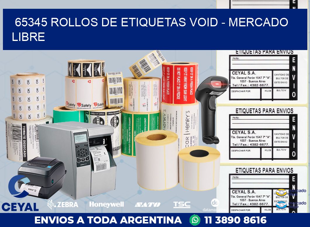 65345 ROLLOS DE ETIQUETAS VOID - MERCADO LIBRE