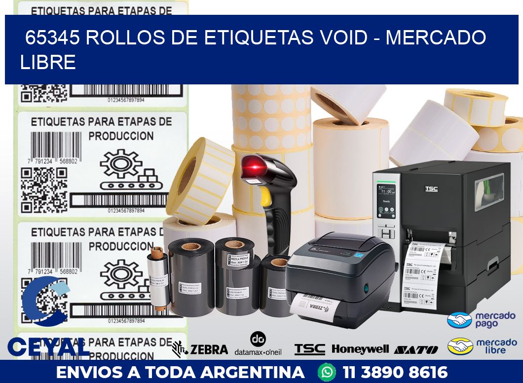 65345 ROLLOS DE ETIQUETAS VOID - MERCADO LIBRE