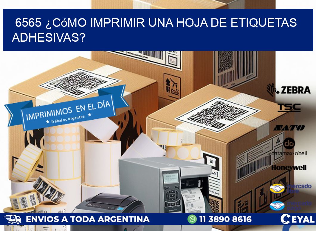 6565 ¿Cómo imprimir una hoja de etiquetas adhesivas?