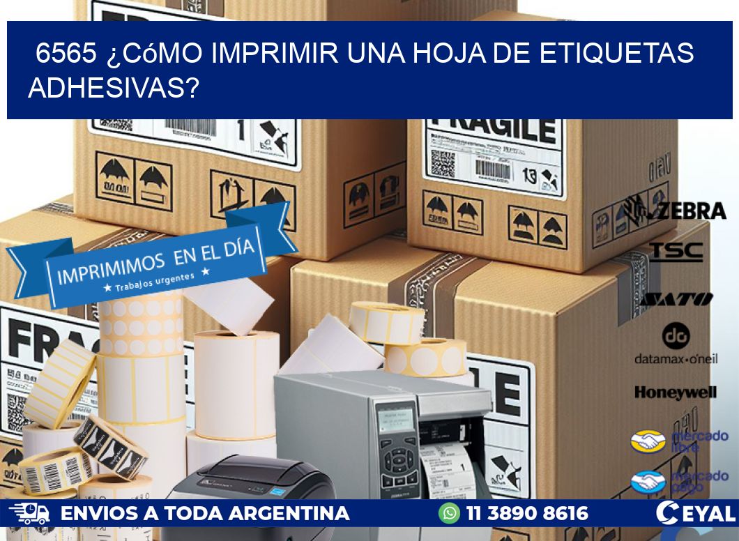 6565 ¿Cómo imprimir una hoja de etiquetas adhesivas?