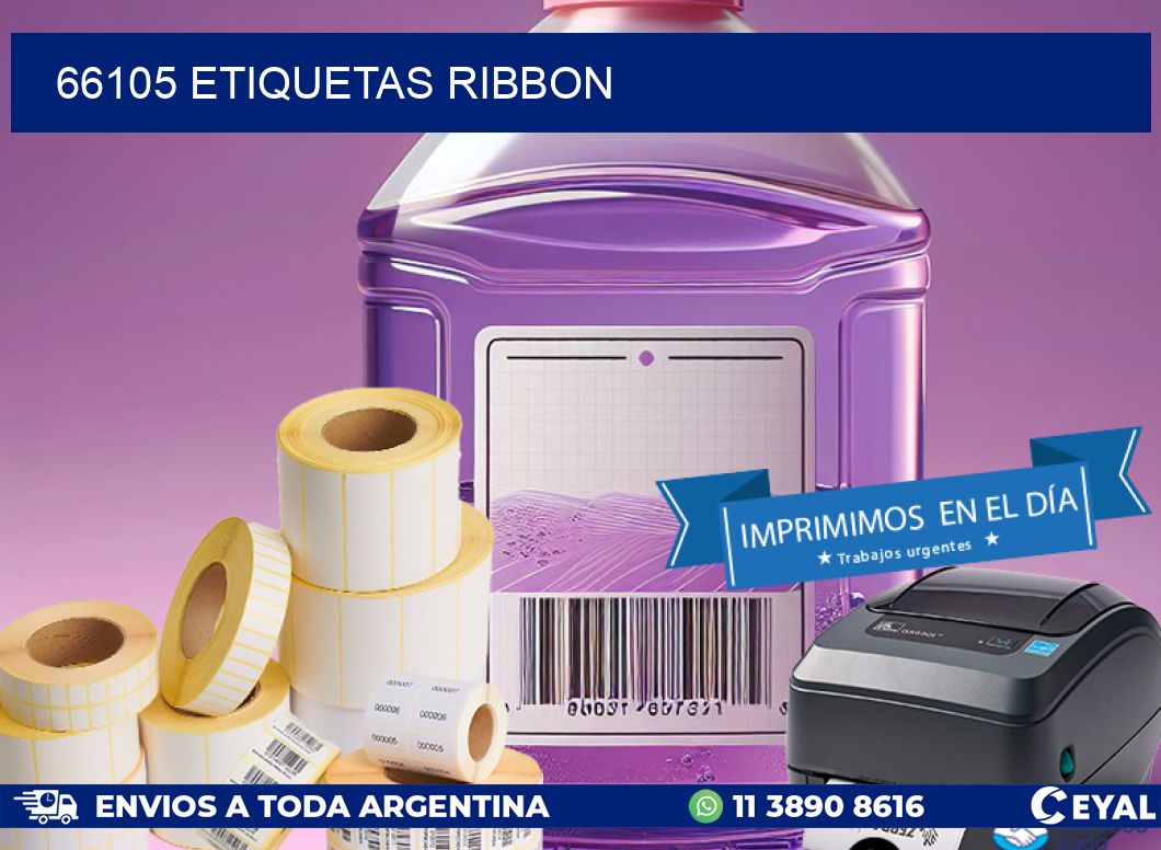 66105 ETIQUETAS RIBBON