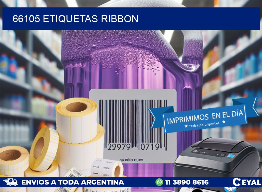 66105 ETIQUETAS RIBBON