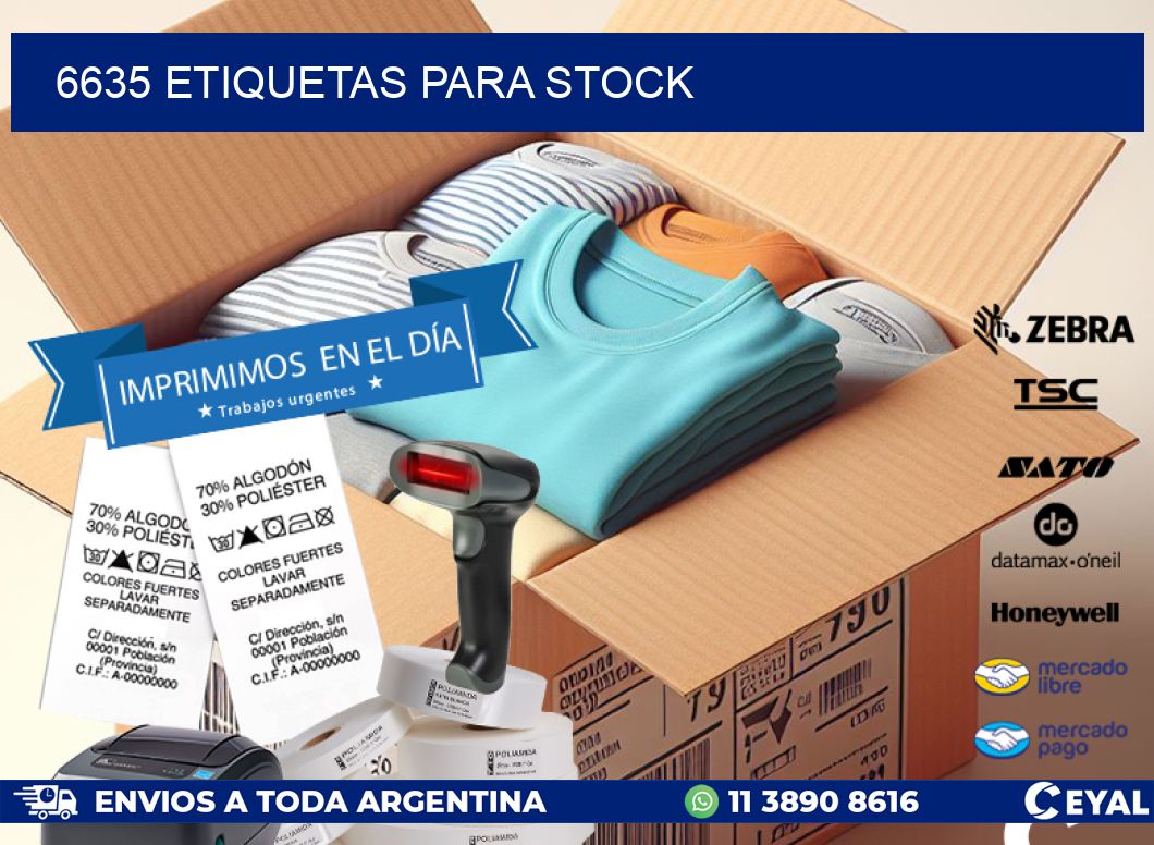 6635 ETIQUETAS PARA STOCK