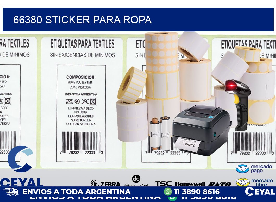 66380 STICKER PARA ROPA