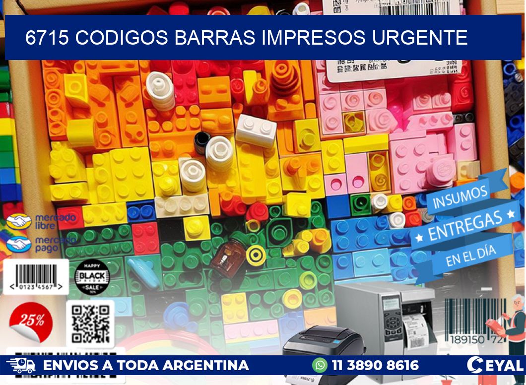 6715 CODIGOS BARRAS IMPRESOS URGENTE