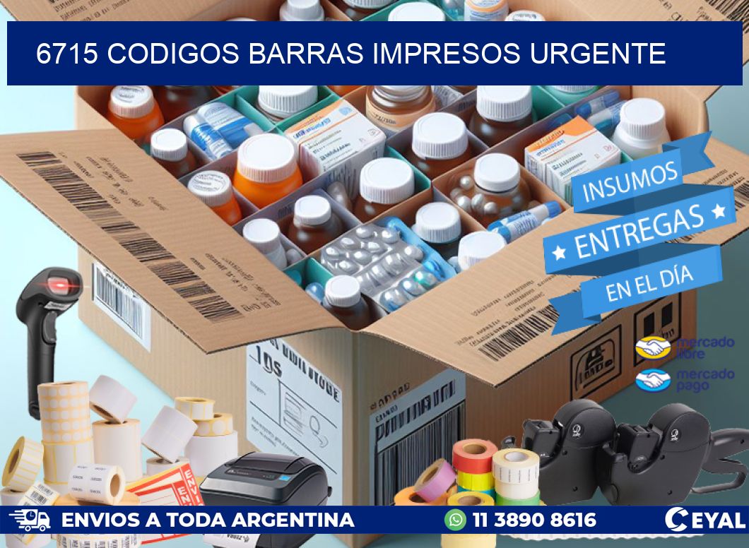 6715 CODIGOS BARRAS IMPRESOS URGENTE