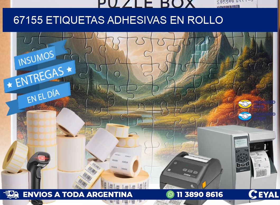 67155 Etiquetas adhesivas en rollo