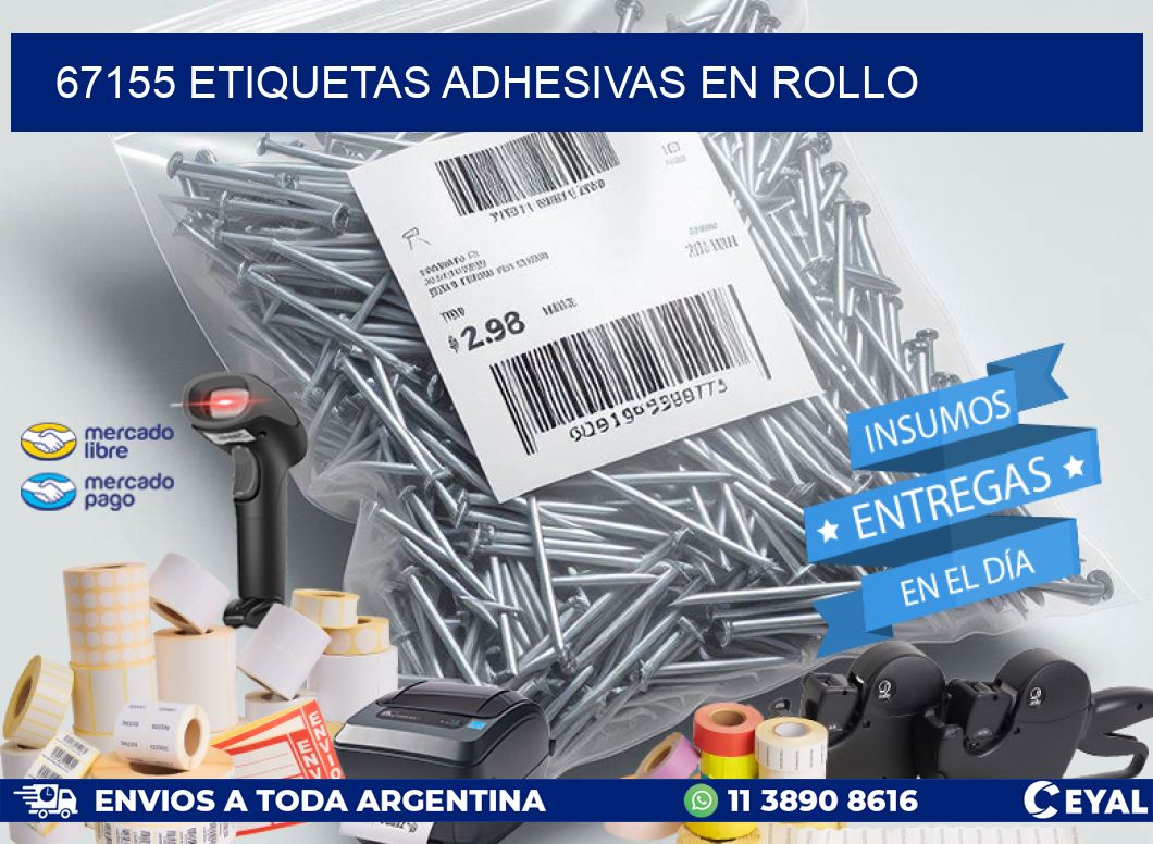 67155 Etiquetas adhesivas en rollo