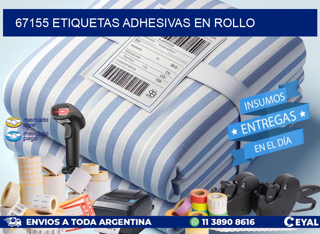 67155 Etiquetas adhesivas en rollo