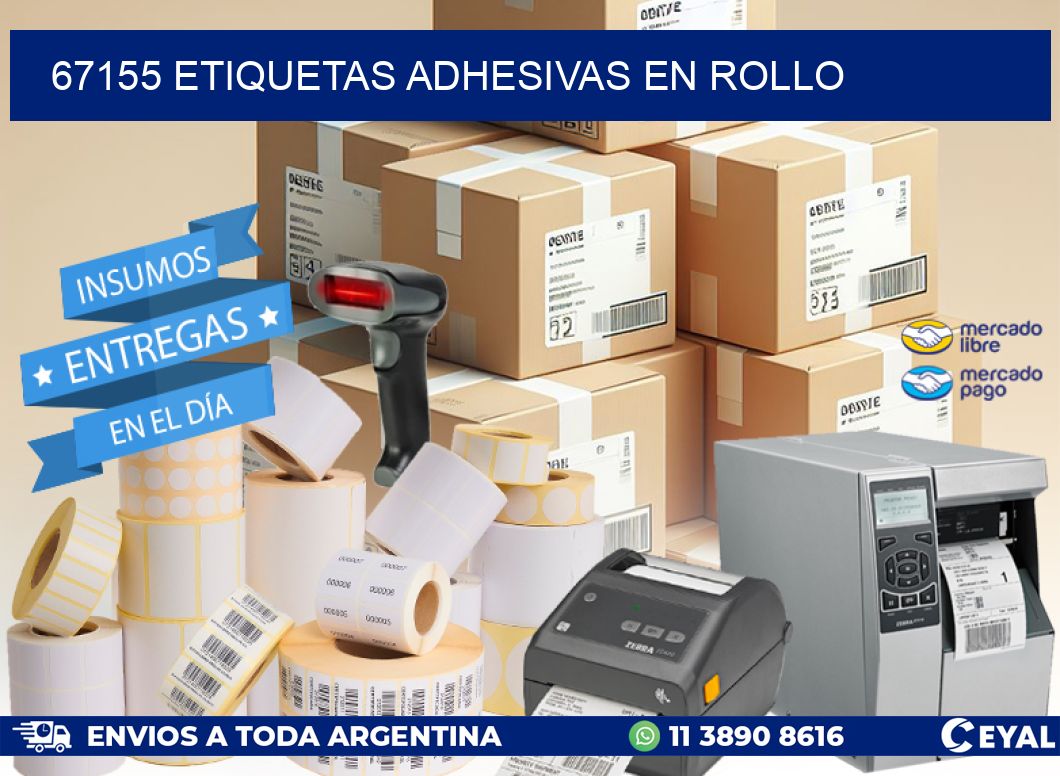 67155 Etiquetas adhesivas en rollo